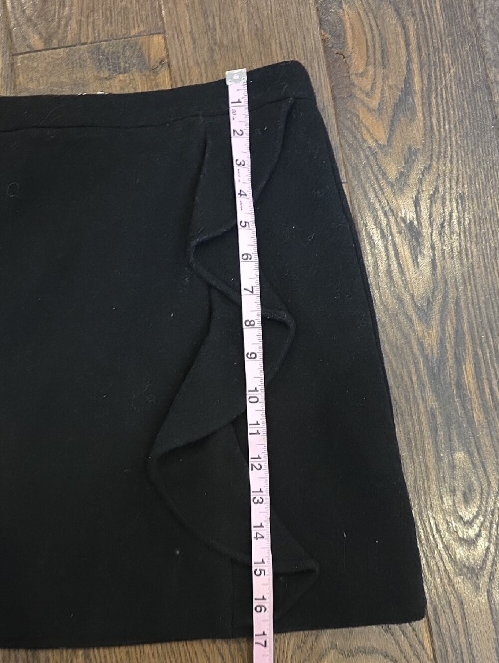 Jcrew Wool Blend Black Ruffle Skirt - Picture 7 of 7
